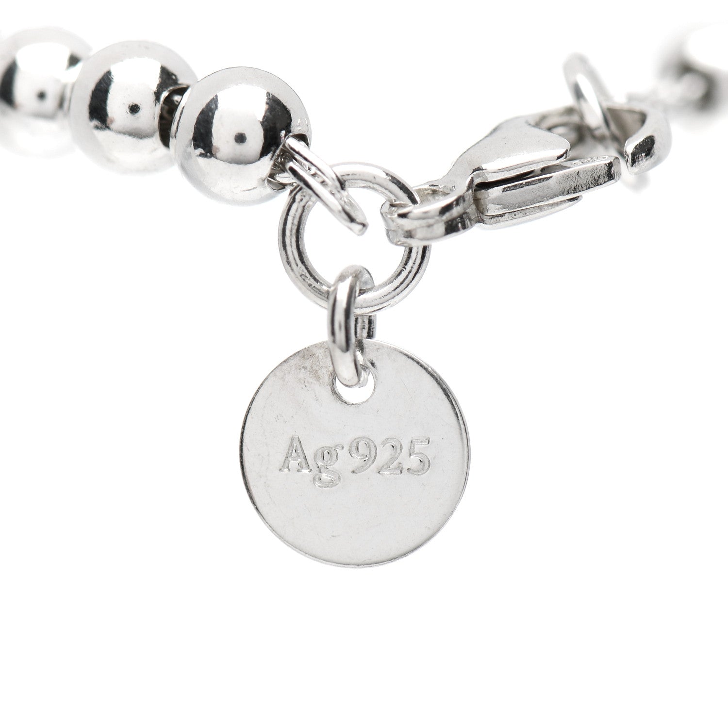 Tiffany Sterling Silver 4mm Return to Tiffany Heart Tag Bead Bracelet 6 of 6