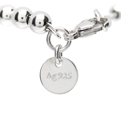 Tiffany Sterling Silver 4mm Return to Tiffany Heart Tag Bead Bracelet 6 of 6