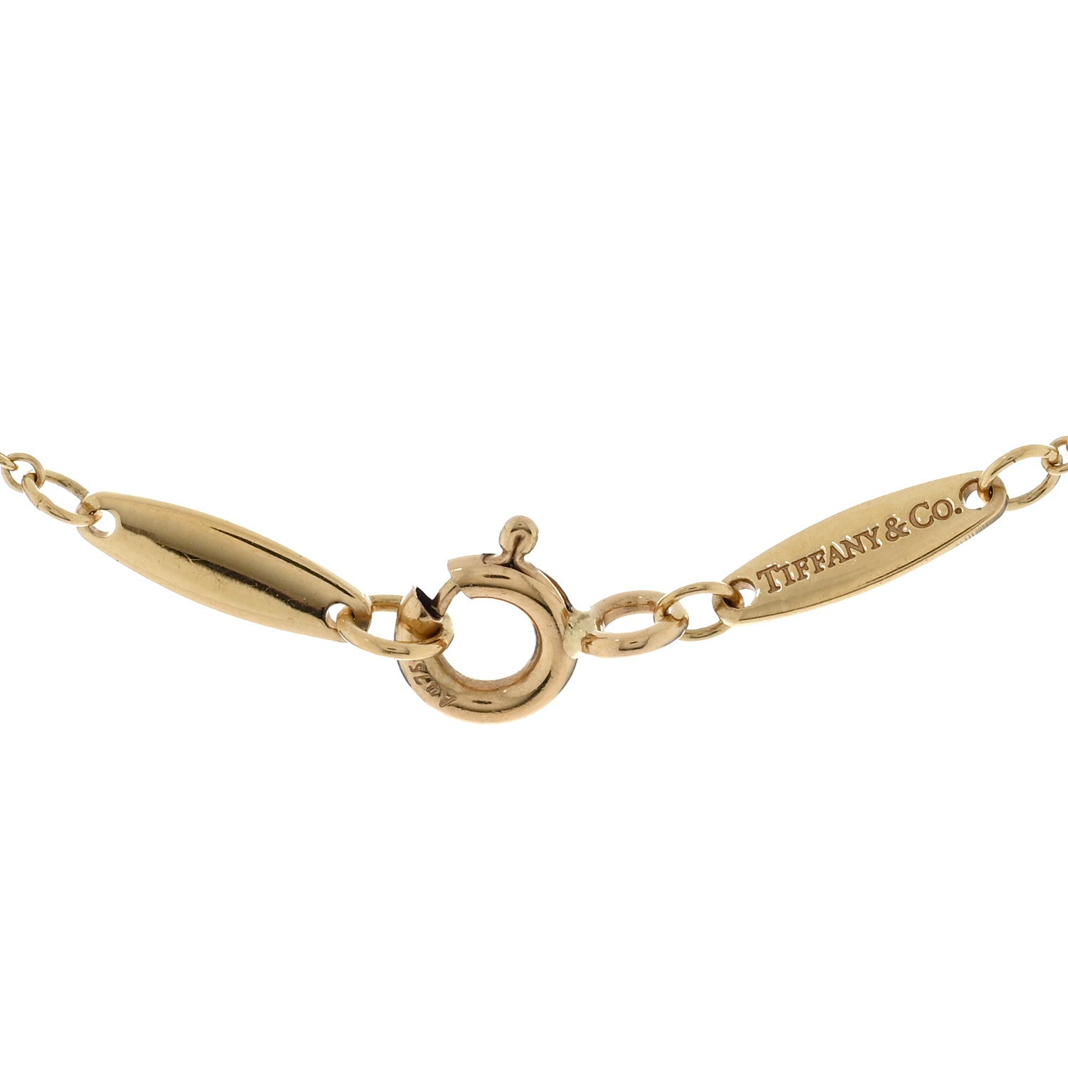 Tiffany 18K Yellow Gold Diamond .17ct Elsa Peretti Diamonds by the Yard Heart Pendant Necklace 4 of 4