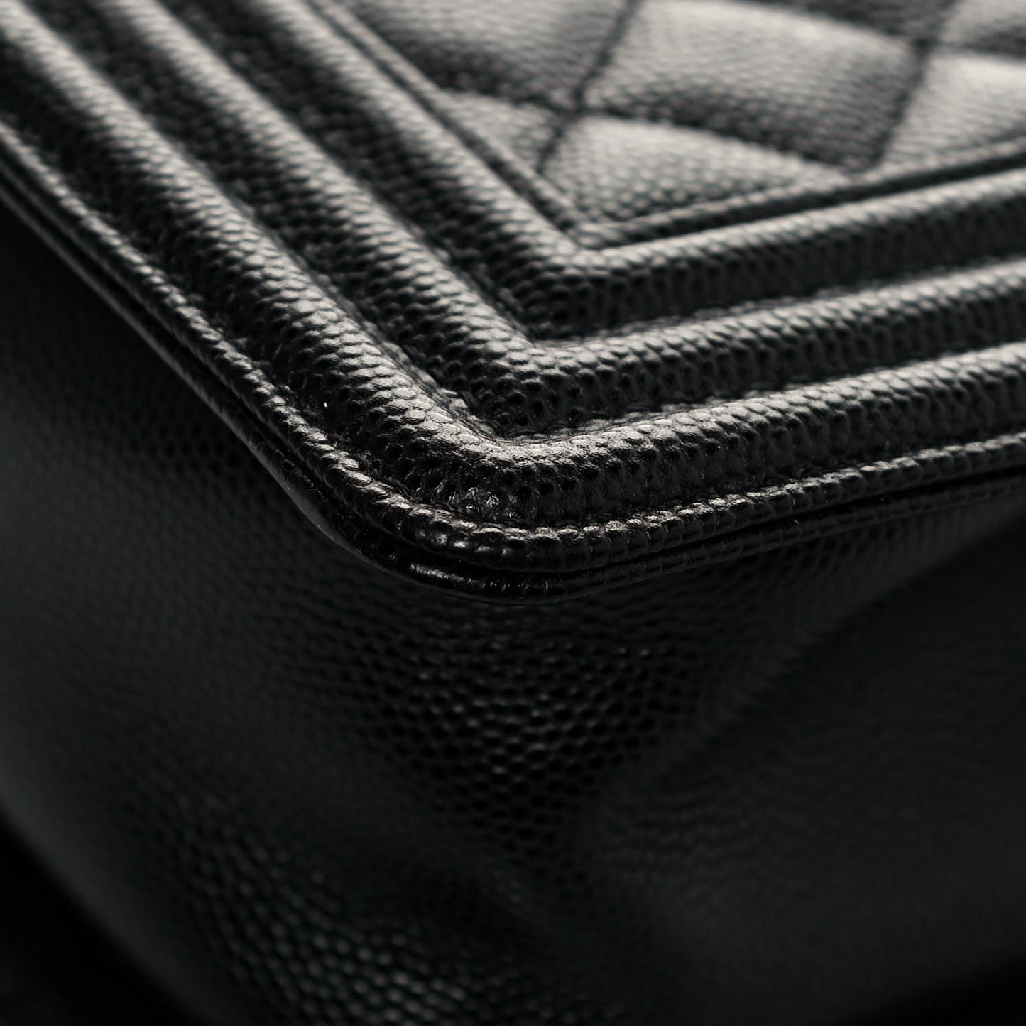 Caviar Quilted Small Boy Flap Black