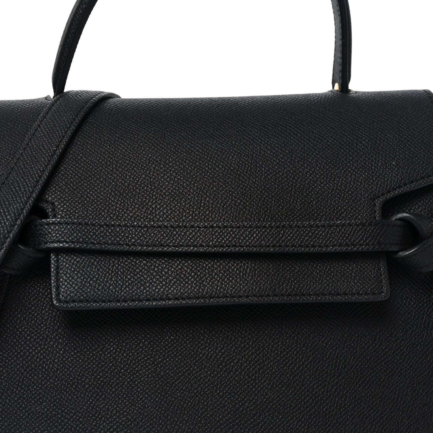 Grained Calfskin Micro Belt Bag Black
