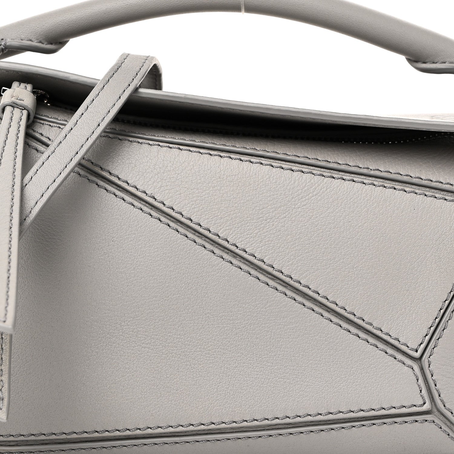 Loewe Calfskin Mini Puzzle Bag Pearl Grey 7 of 9