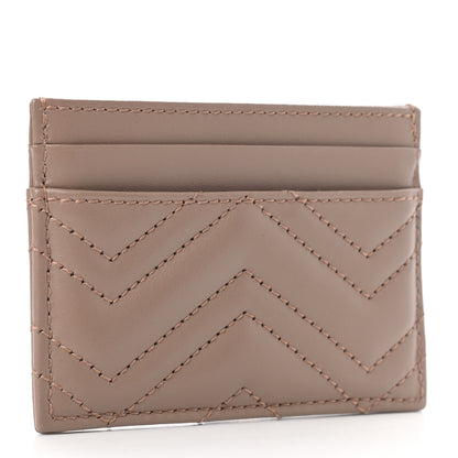 Gucci Calfskin Matelasse GG Marmont Card Holder Porcelain Rose 3 of 7
