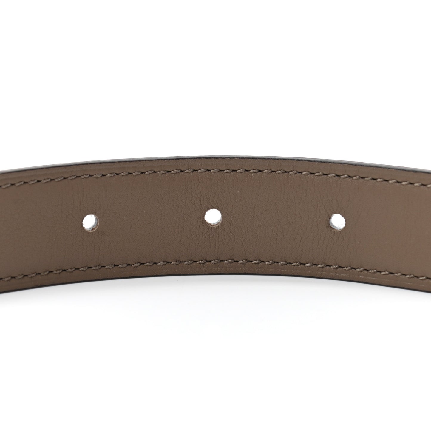 Epsom Swift 24mm Mini H Belt 85 34 Etoupe White