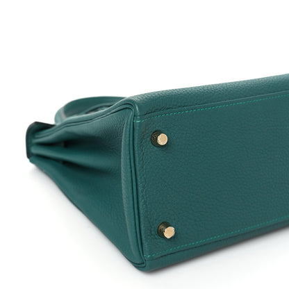 Hermes Togo Kelly Retourne 28 Malachite 9 of 11
