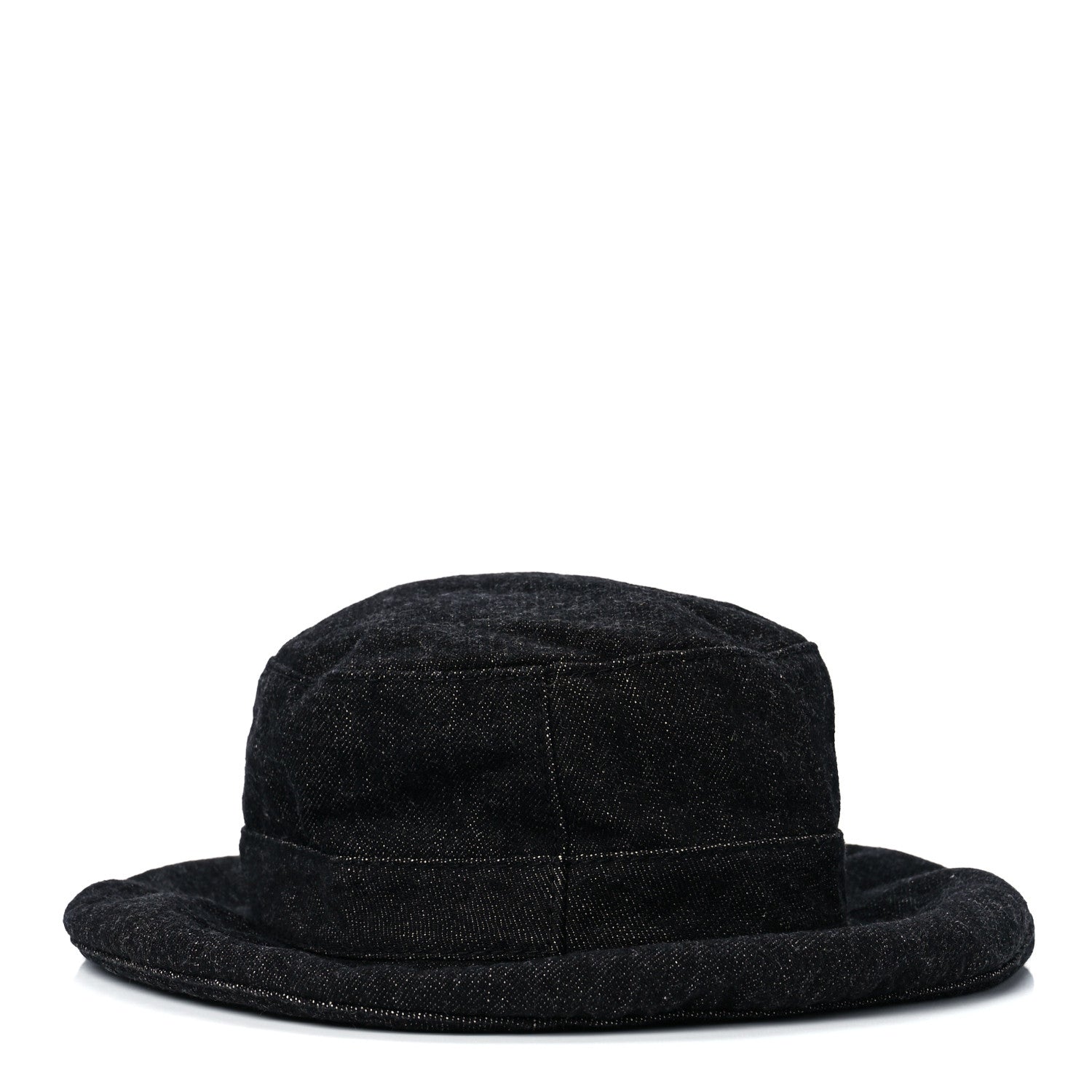 Chanel Denim Logo Bucket Hat S Black 5 of 7