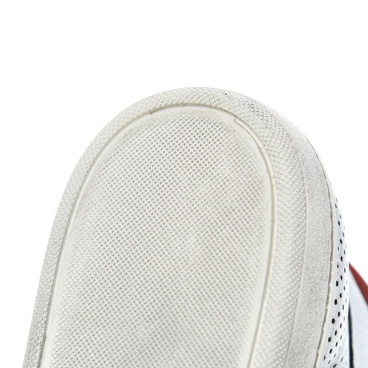 Metallic Calfskin Perforated Court Classic SL/10H High Top Sneakers 41.5 Silver