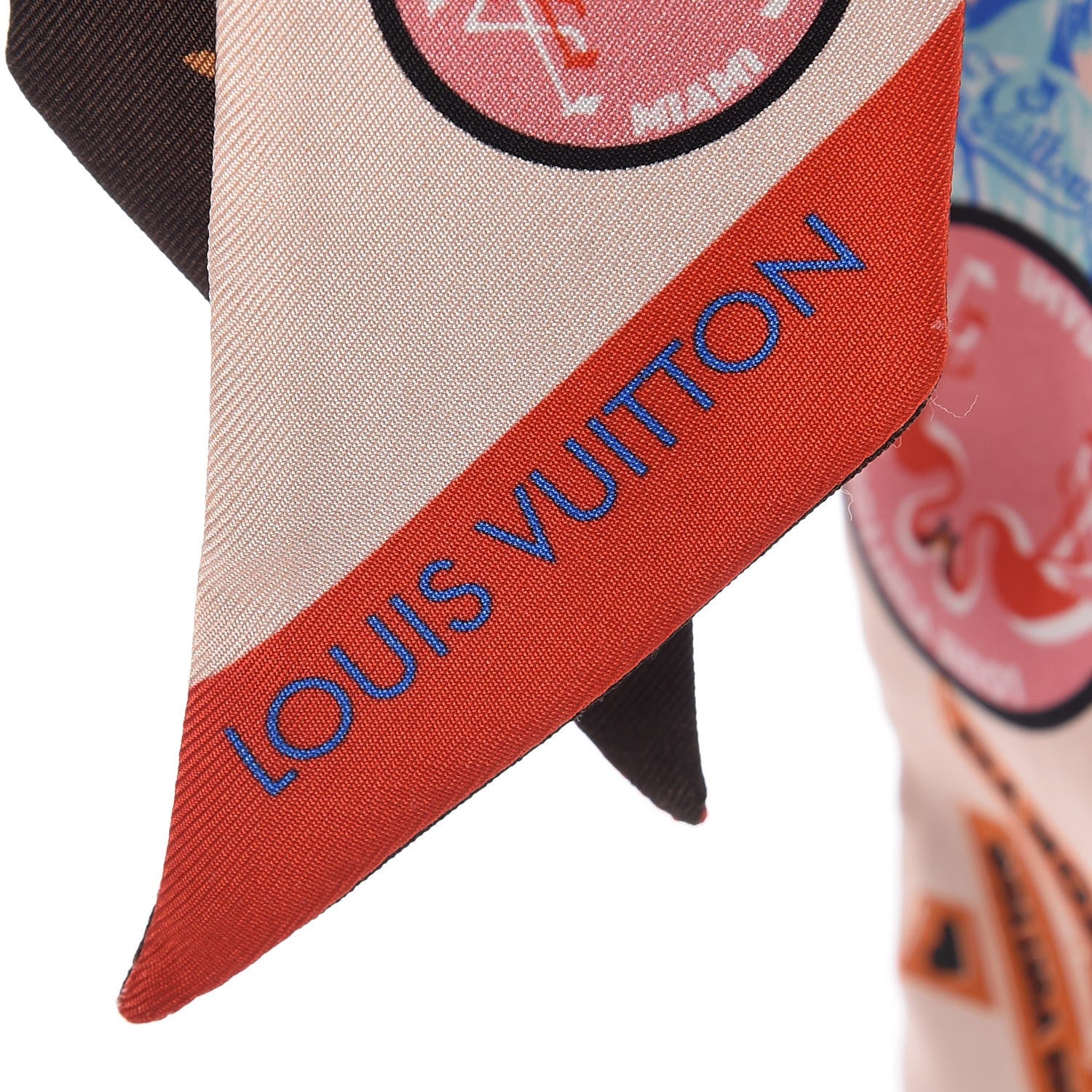 Louis Vuitton Silk Monogram World Tour Stickers BB Bandeau Nude 3 of 5