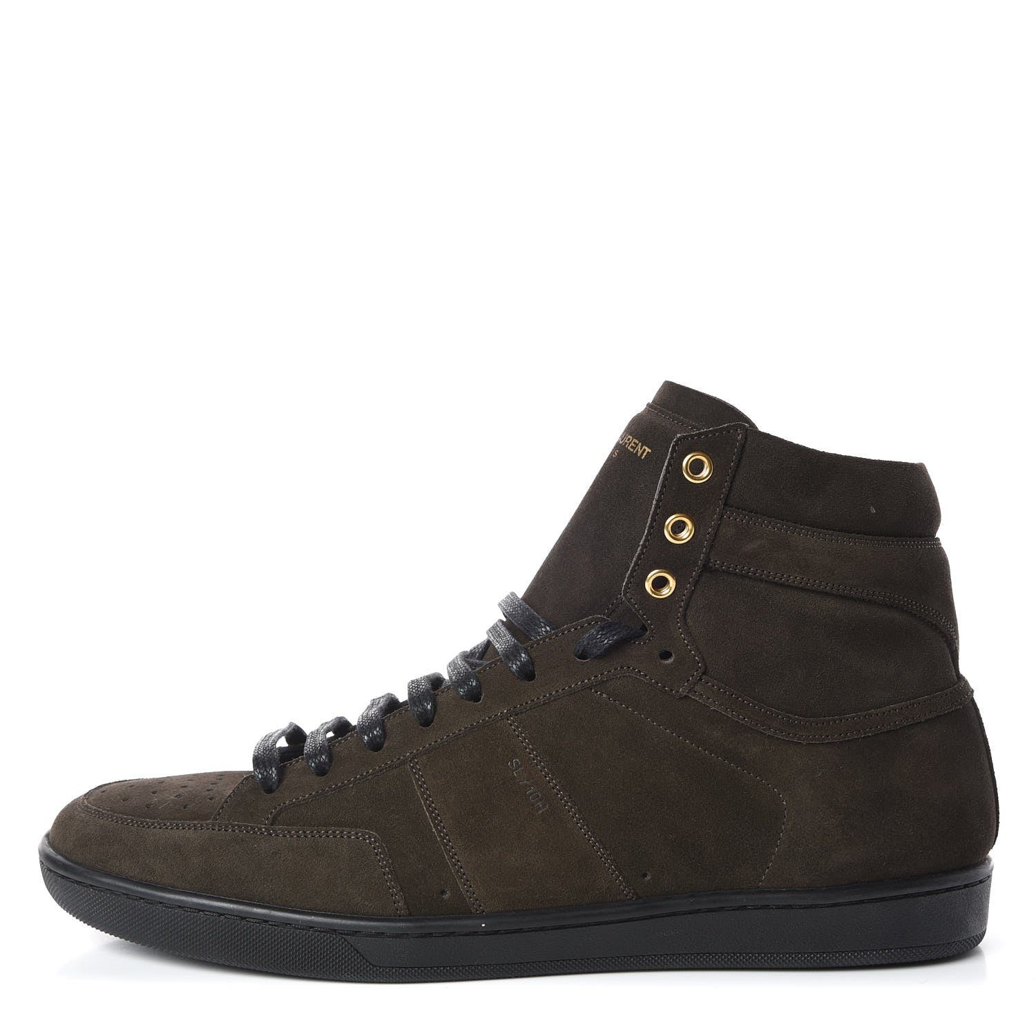 Saint Laurent Suede Mens Soho SL/01H High Top Sneakers 43.5 Haunting Green 1 of 9