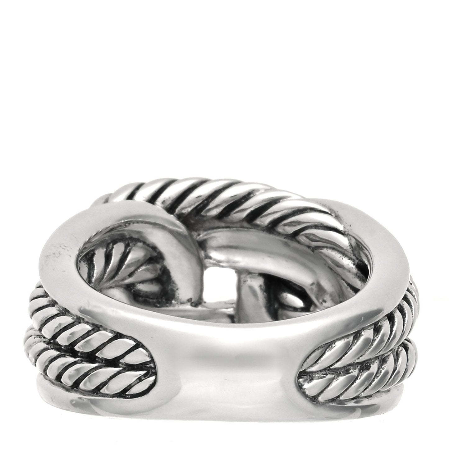 Sterling Silver Woven Cable Ring 52 6