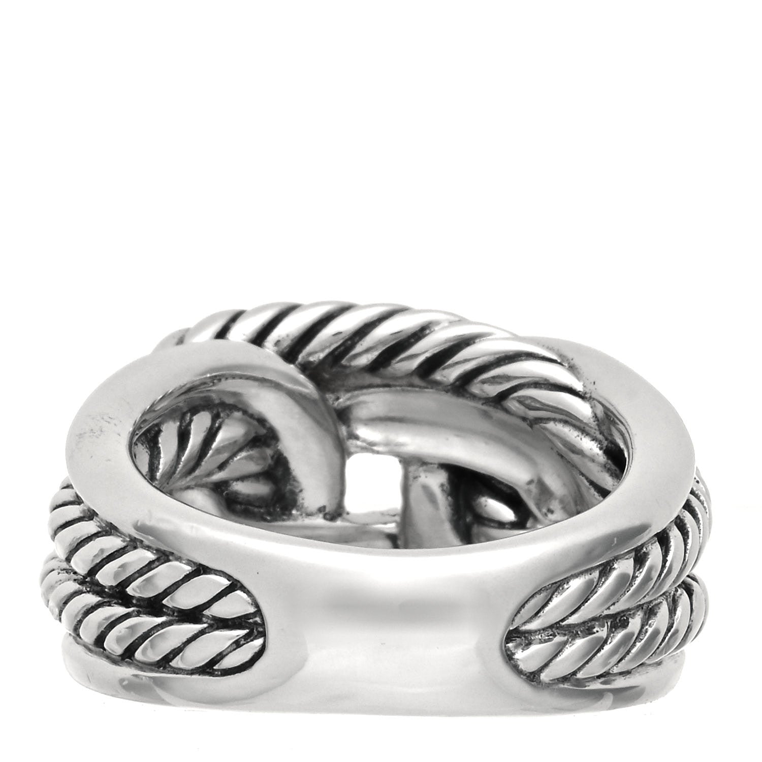 David Yurman Sterling Silver Woven Cable Ring 52 6 3 of 5