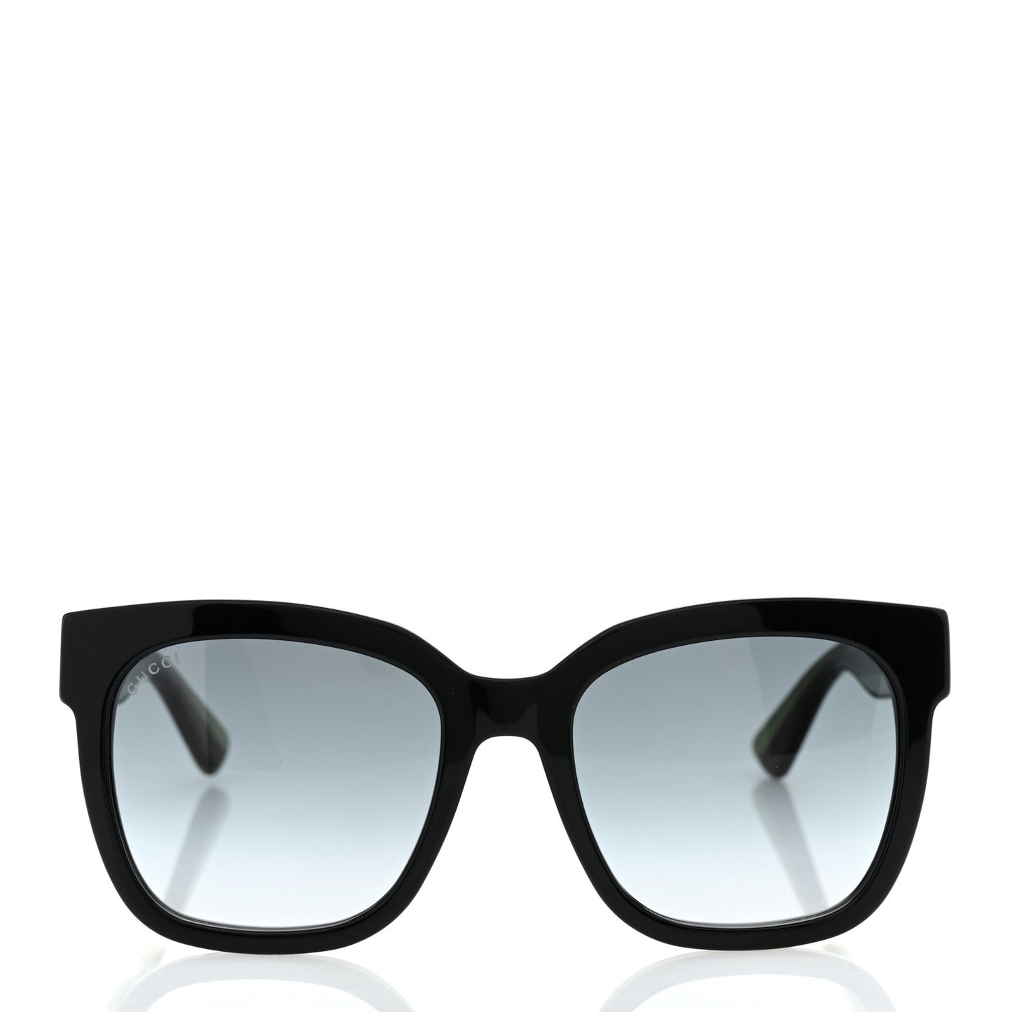 Acetate Square Frame Web Glitter Sunglasses GG0034S Black Green