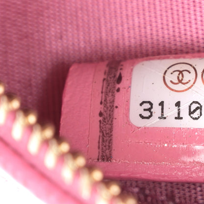 Chanel Caviar Quilted Gripoix CC Round Clutch With Chain Pink 10 of 11