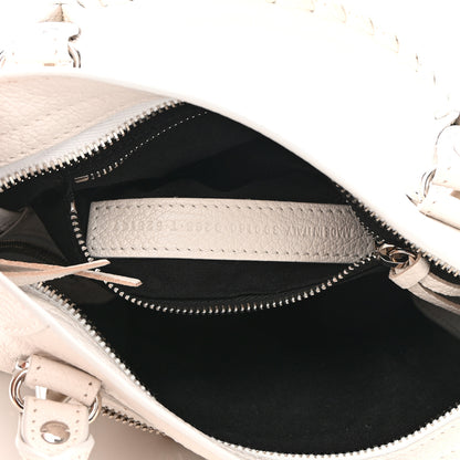 Balenciaga Shiny Goatskin Silver Metallic Edge Hardware Mini City Blanc Neige 9 of 9