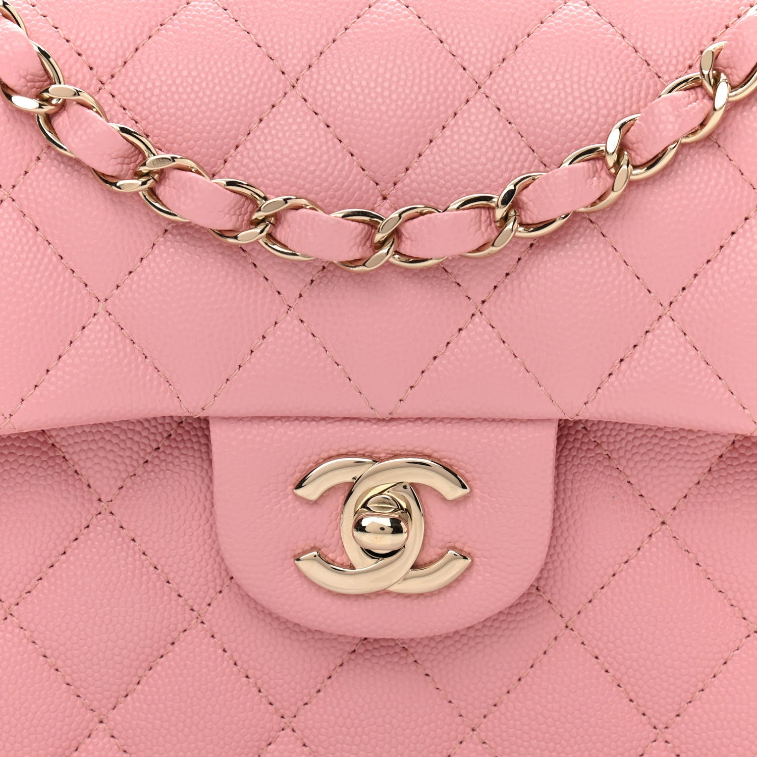 Chanel Caviar Quilted Small Double Flap Pink 8 of 10