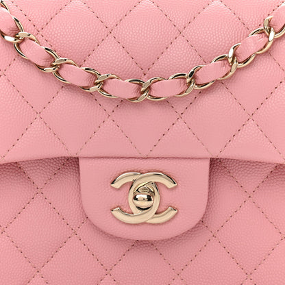 Chanel Caviar Quilted Small Double Flap Pink 8 of 10
