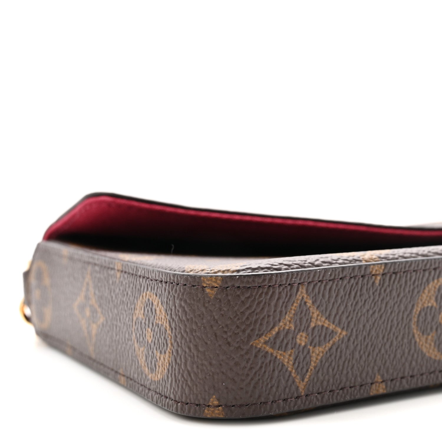 Louis Vuitton Monogram Pochette Felicie Chain Wallet Fuchsia 9 of 10