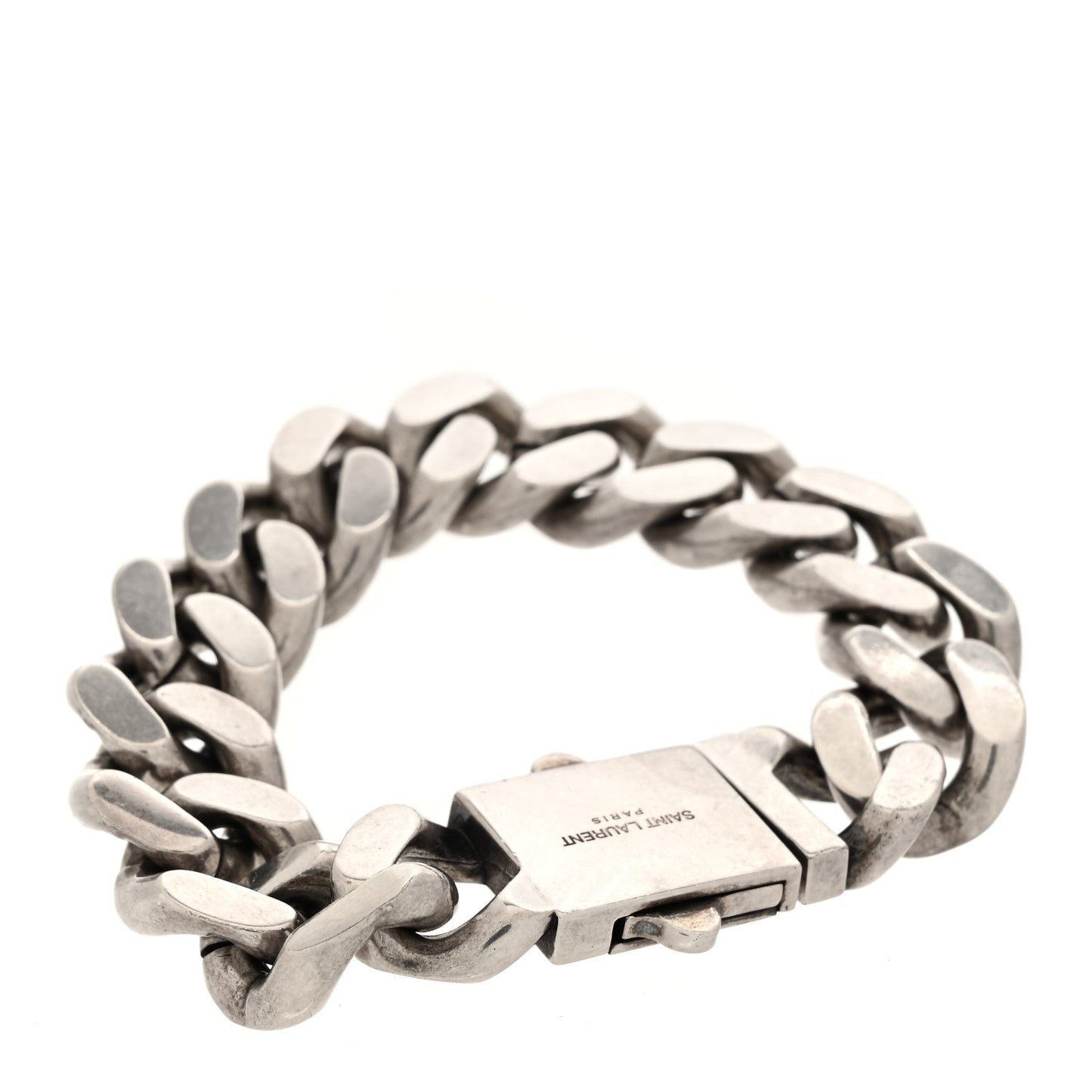 Metal Curb Chain Bracelet Oxidized Silver