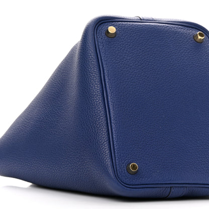 Hermes Taurillon Clemence Picotin Lock 18 PM Bleu Saphir 9 of 11
