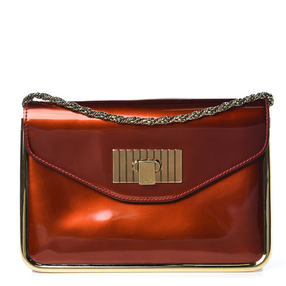 Chloe Patent Calfskin Small Sally Flap Bag Copper Red 1 of 9