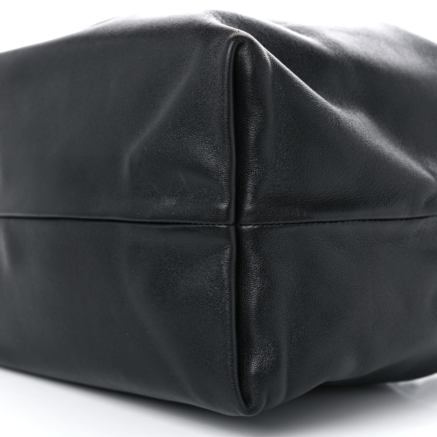 Nappa Vlogo Pouf Pouch Black