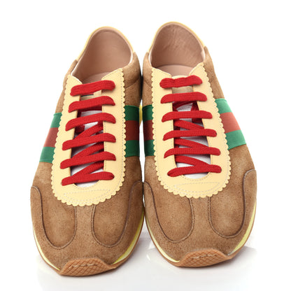 Gucci Suede Web Mens Rocket Sneakers 11 Nocciola Burro 5 of 11