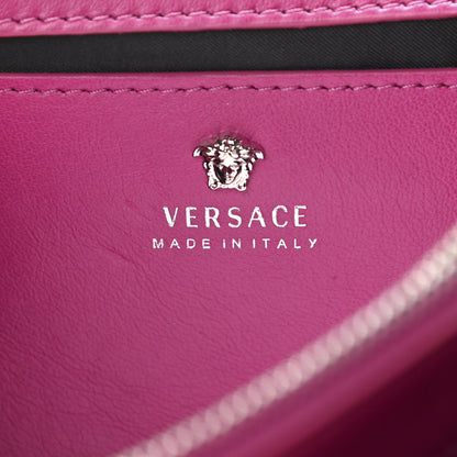 Versace Croc Stamped Patent Palazzo Sultan Shoulder Bag Praire Pink 6 of 10