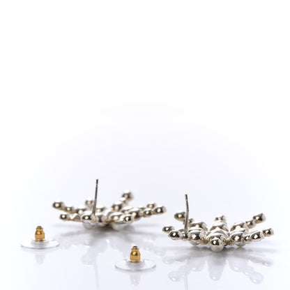 Chanel Crystal Pearl Star Glass Earrings Gold 3 of 5
