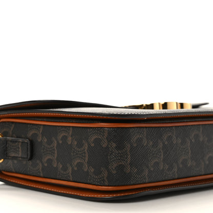 Celine Calfskin Triomphe Canvas Medium Triomphe Tan 8 of 9