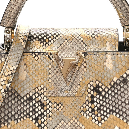 Louis Vuitton Metallic Snakeskin Capucines Mini Dore 7 of 10