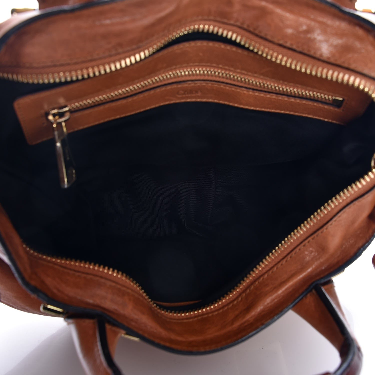 Chloe Tumbled Lambskin Medium Ethel Satchel Nutmeg Moka 6 of 8