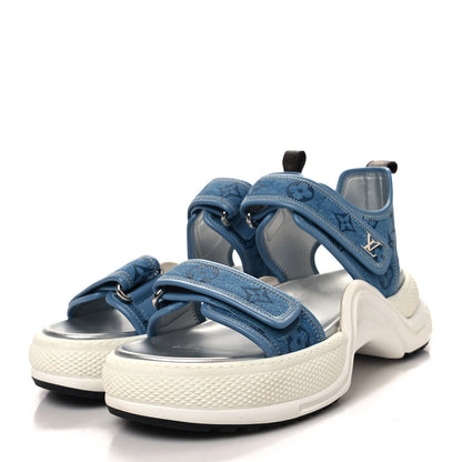 Louis Vuitton Monogram Denim LV Archlight Sandal 40 Denim Blue 3 of 8
