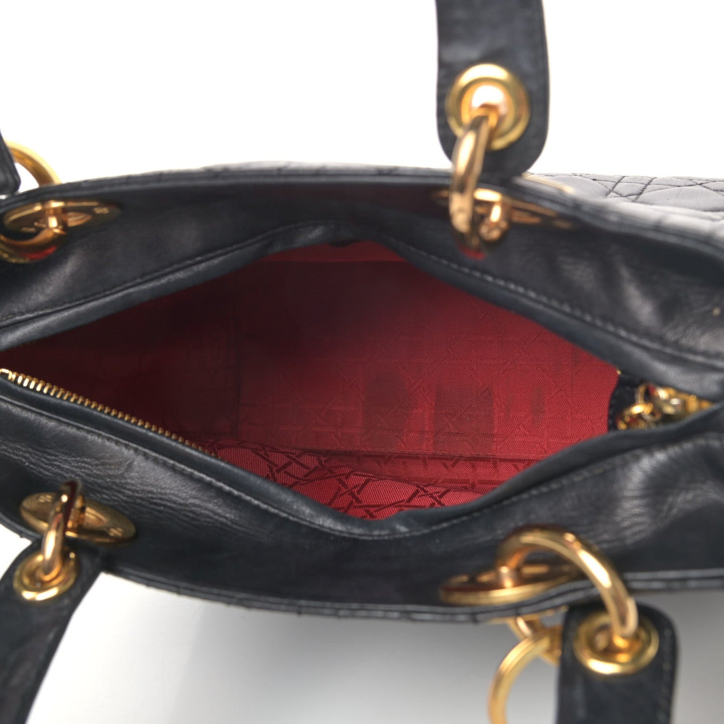 Lambskin Cannage Medium Lady Dior Black