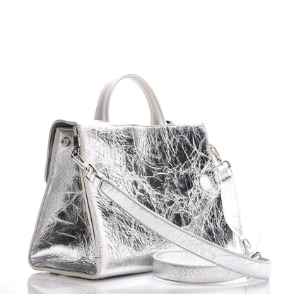 Christian Dior Metallic Calfskin Medium Diorever Flap Silver 3 of 9