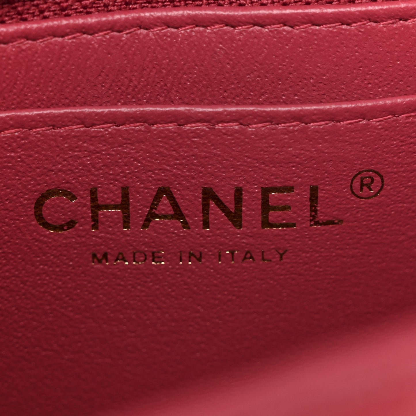 Lambskin Quilted Mini Square Flap Dark Pink