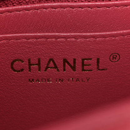 Chanel Lambskin Quilted Mini Square Flap Dark Pink 6 of 11
