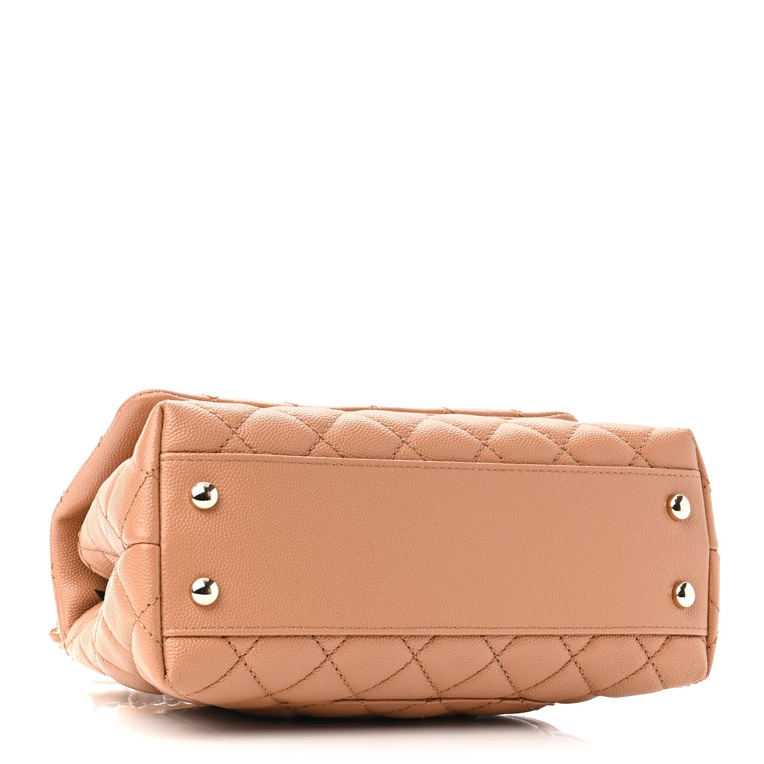 Chanel Caviar Quilted Lizard Embossed Mini Coco Handle Flap Brown 4 of 10