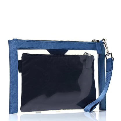 Prada Saffiano PVC Wristelt Pouch Marea 2 of 4
