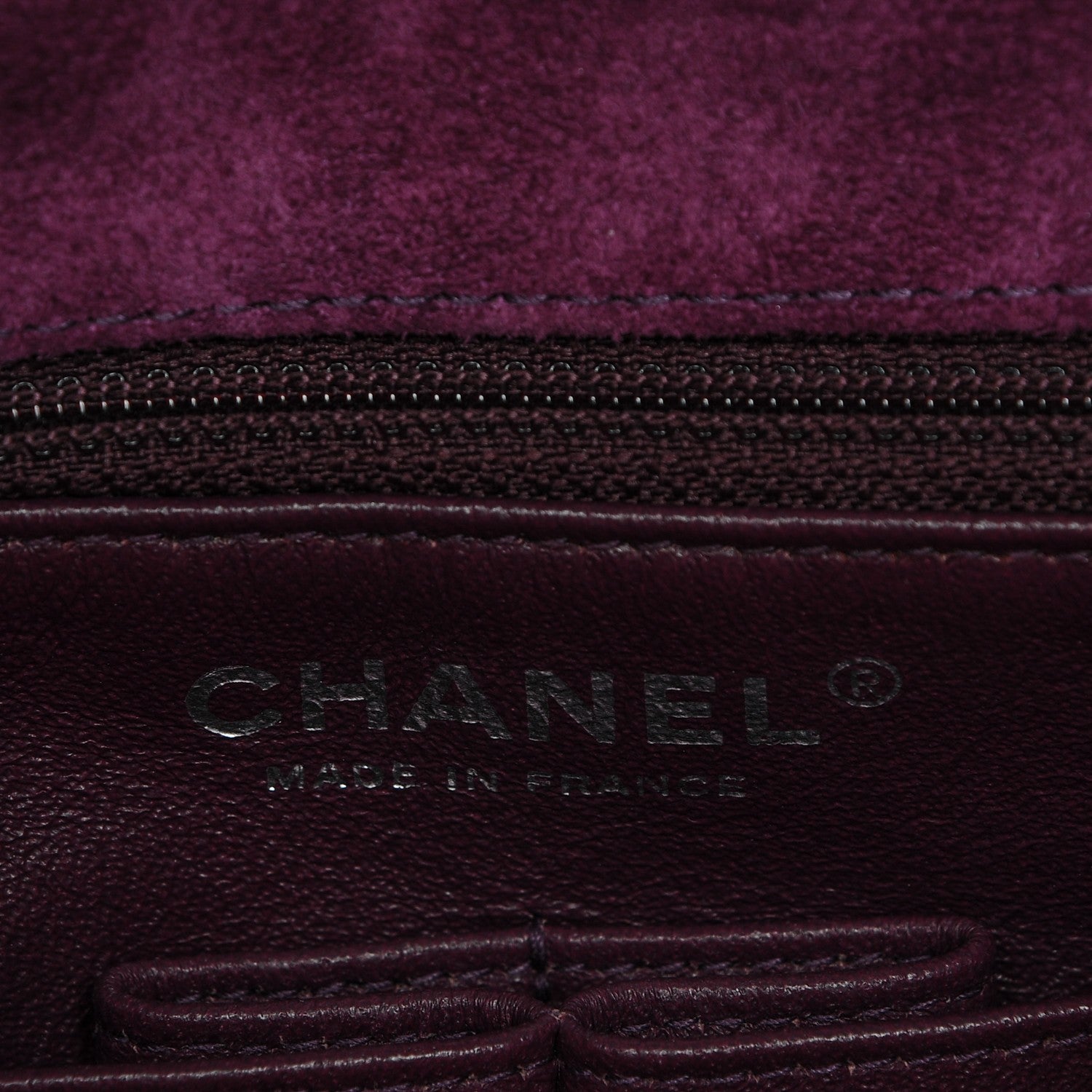 Chanel Suede Lambskin Scallop Quilted Medium Pagoda Flap Purple 7 of 8