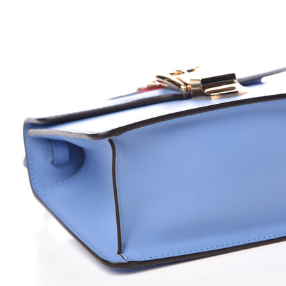 Gucci Vitello Fontanella Web Mini Sylvie Top Handle Bag Clear Sky Blue 10 of 11