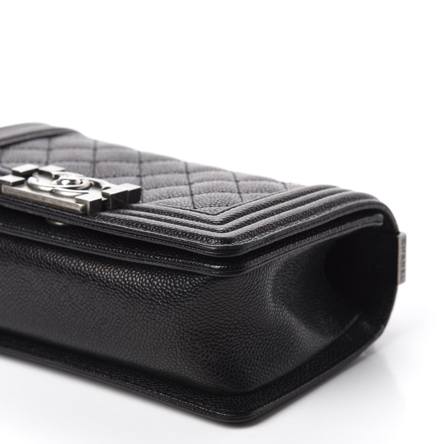 Caviar Quilted Small Boy Flap Black