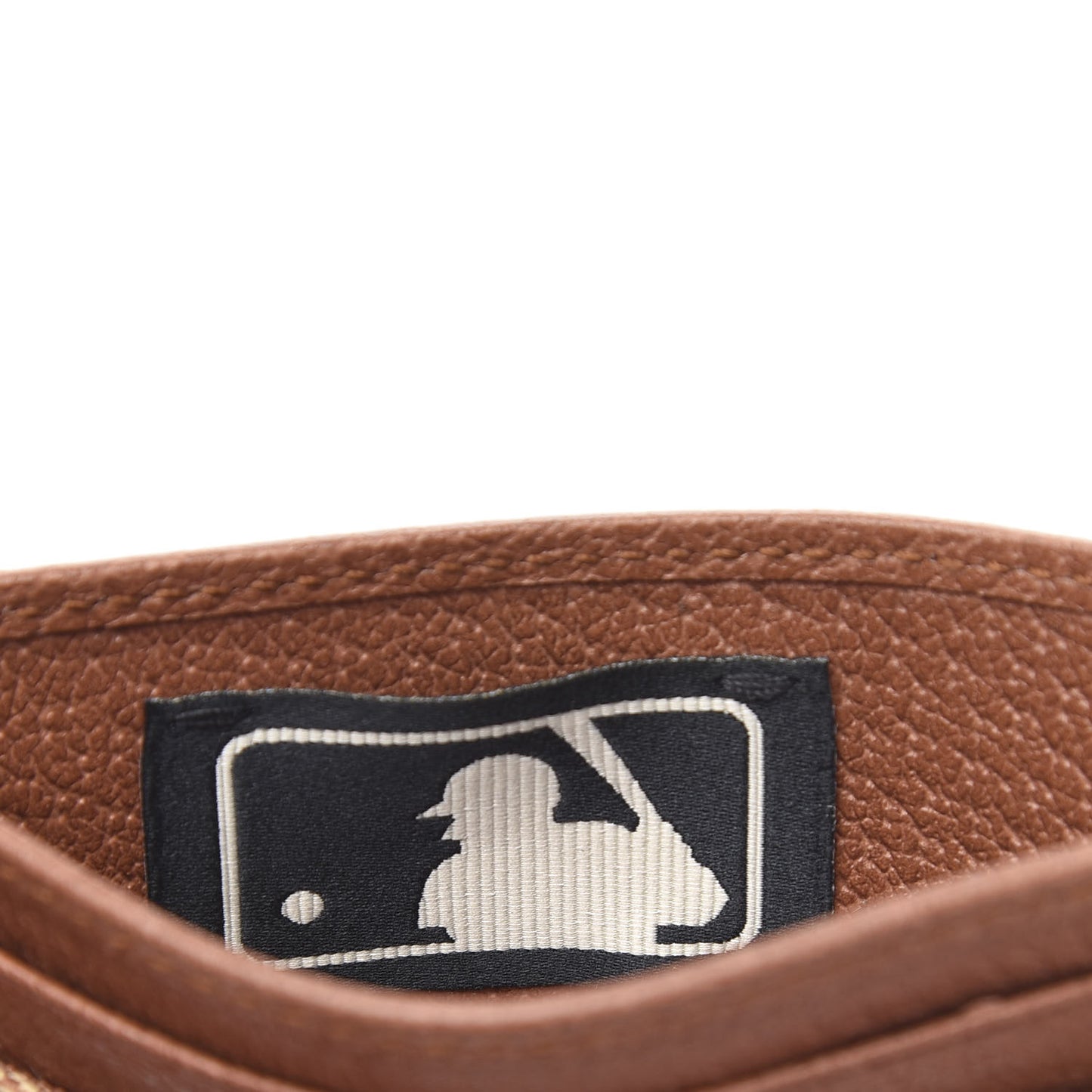 X MLB GG Monogram NY Yankees Card Holder Beige Ruggine Ivory