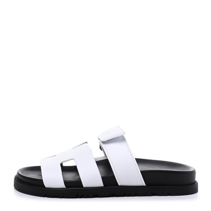 Hermes Calfskin Womens Chypre Sandals 36 White 1 of 9