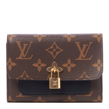 Louis Vuitton Monogram Flower Lock Compact Wallet 1 of 8