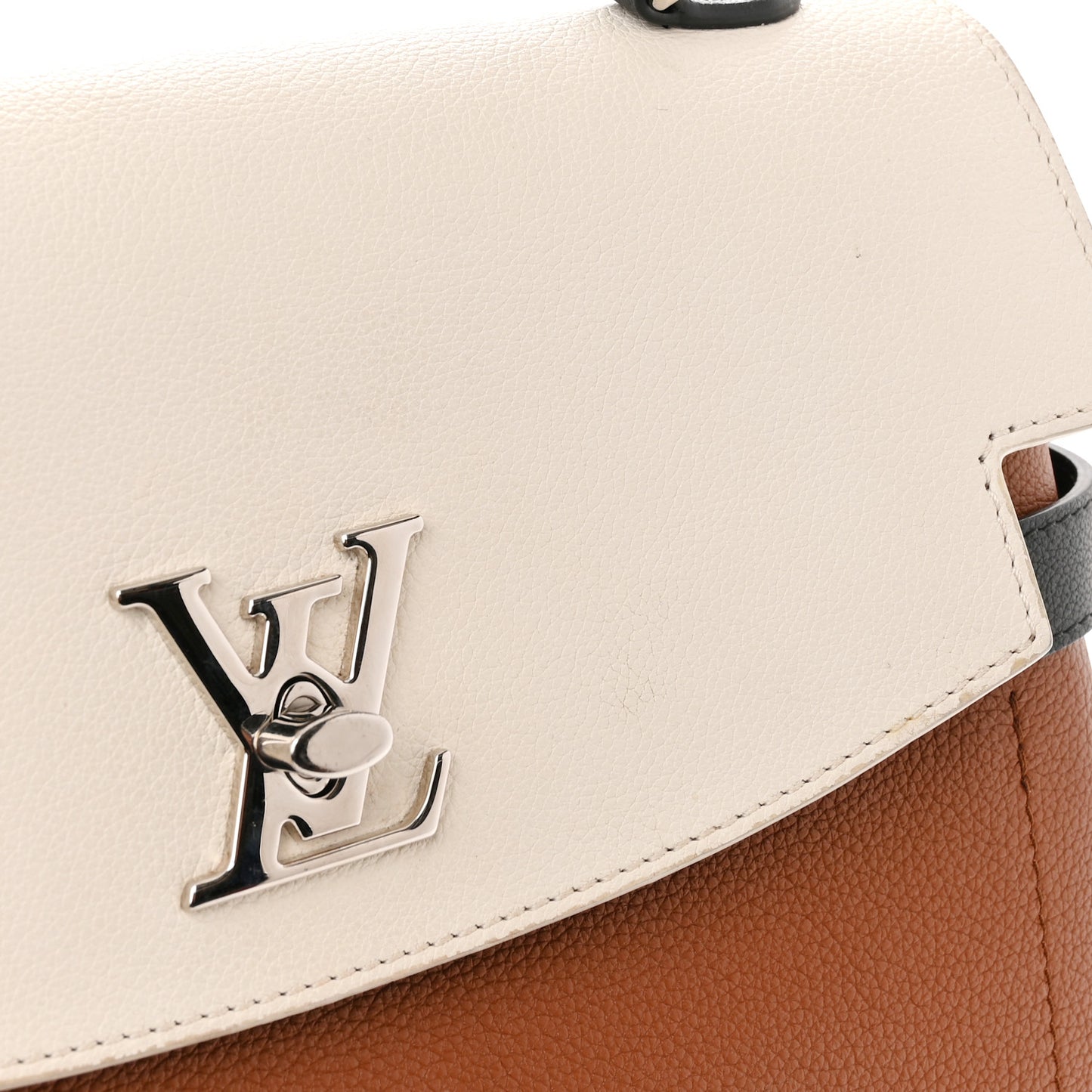 Soft Calfskin Lockme Ever BB Carmel Quartz Black