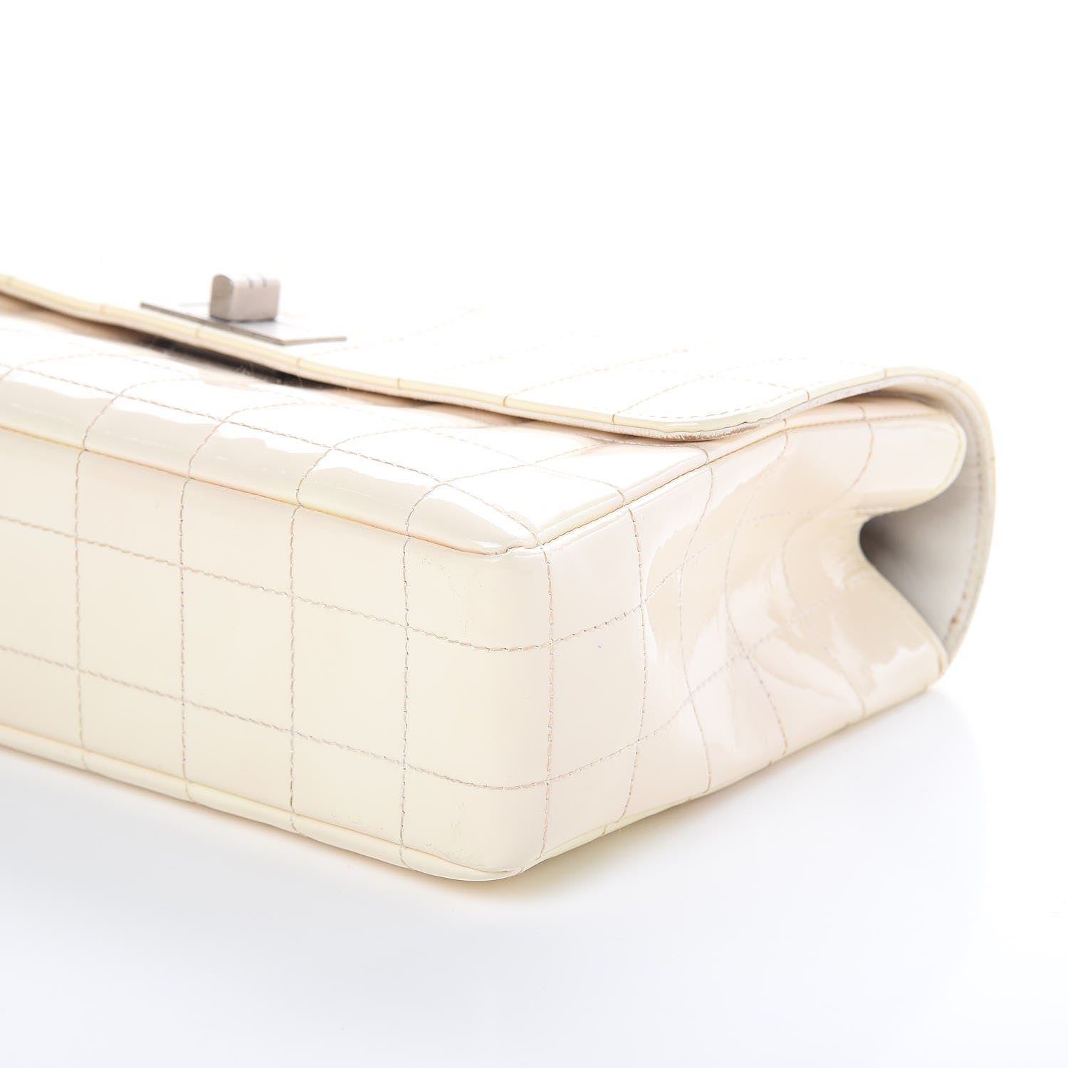 Chanel Patent Chocolate Bar Reissue Single Flap White 6 of 12
