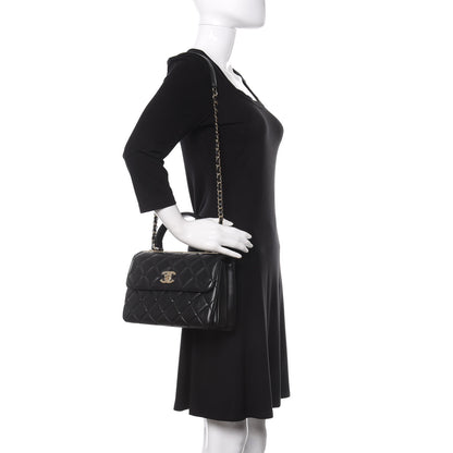 Chanel Lambskin Quilted Small Trendy CC Dual Handle Flap Bag Black 2 of 10