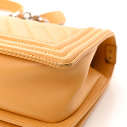Chanel Calfskin Chevron Quilted Medium Boy Flap Yellow 12 of 15