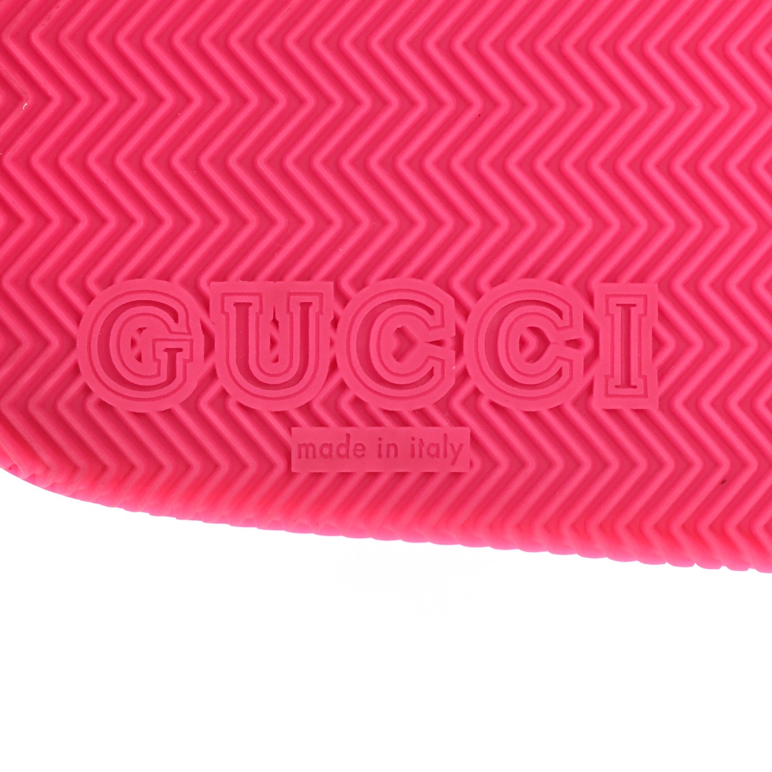Gucci Rubber Web Womens Criss Cross Slide Sandals 36 Coral New Shamarock 6 of 12
