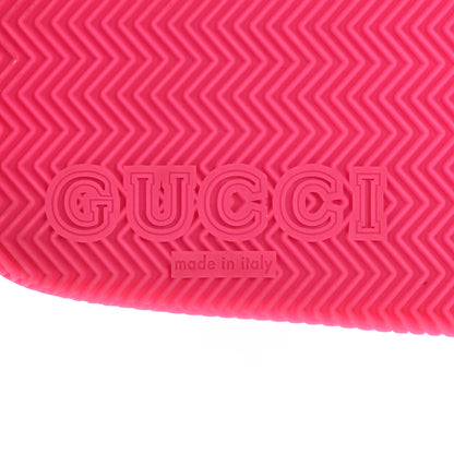 Gucci Rubber Web Womens Criss Cross Slide Sandals 36 Coral New Shamarock 6 of 12